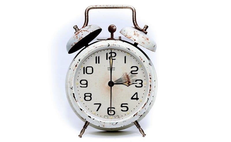 Clock showing time travel concept